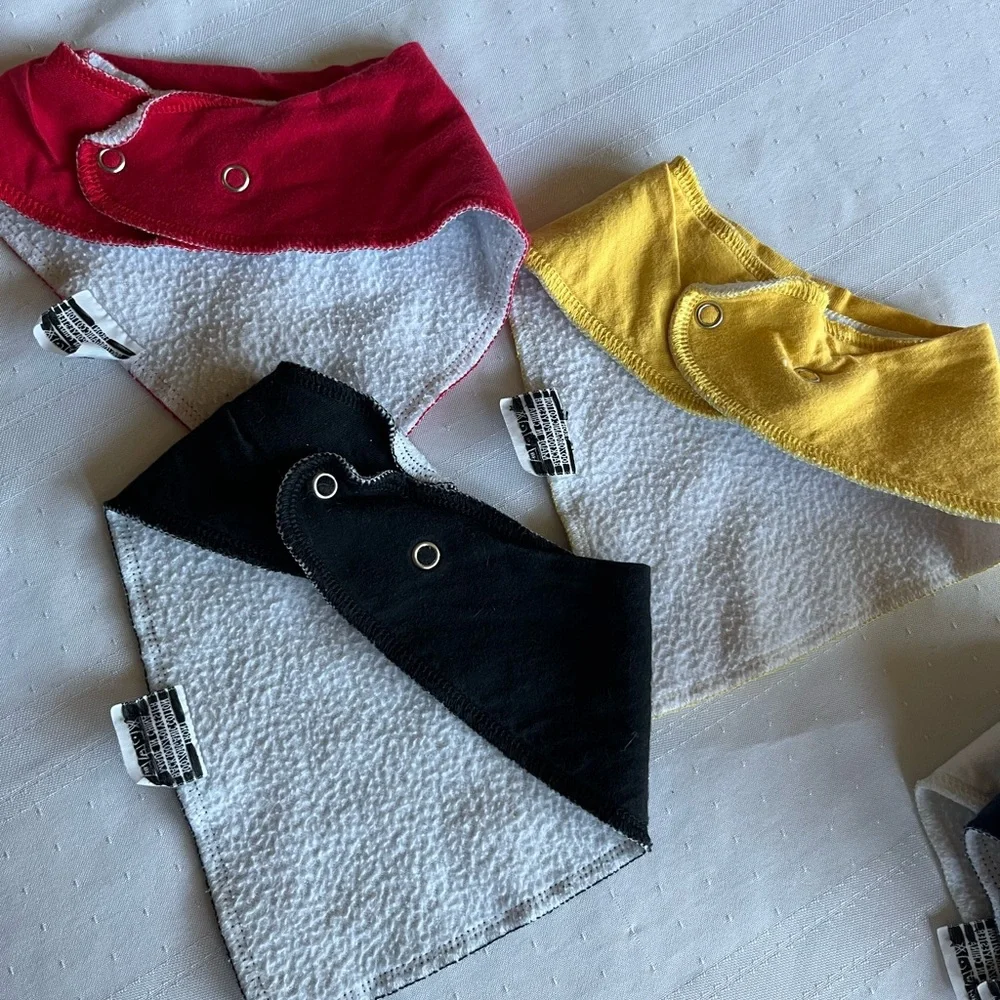 Bundle of 10 organic cotton bibs